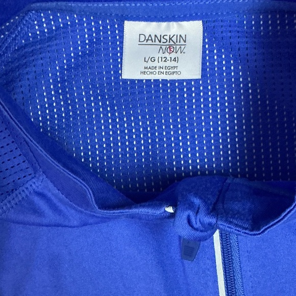 Danskin Now 1/4 Zip Pullover Top Women Athletic Running Yoga Blue Dri-More Large - Picture 2 of 16